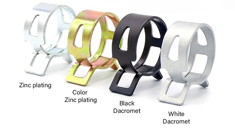 A braçadeira de mola YDCT é tratada com vários tratamentos de superfície, como galvanização e chapeamento