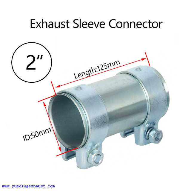 Conector de tubo de escape de 2' para serviço pesado, braçadeira dupla, adaptador de tubo, marceneiro