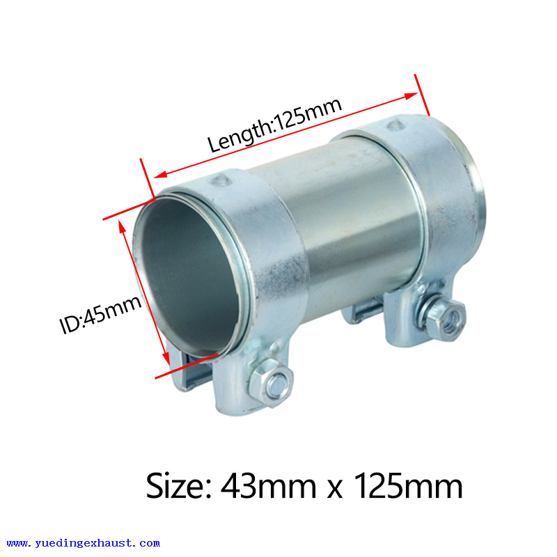 45mm X 125 Universal Braçadeira Dupla Conector de Luva de Exaustão