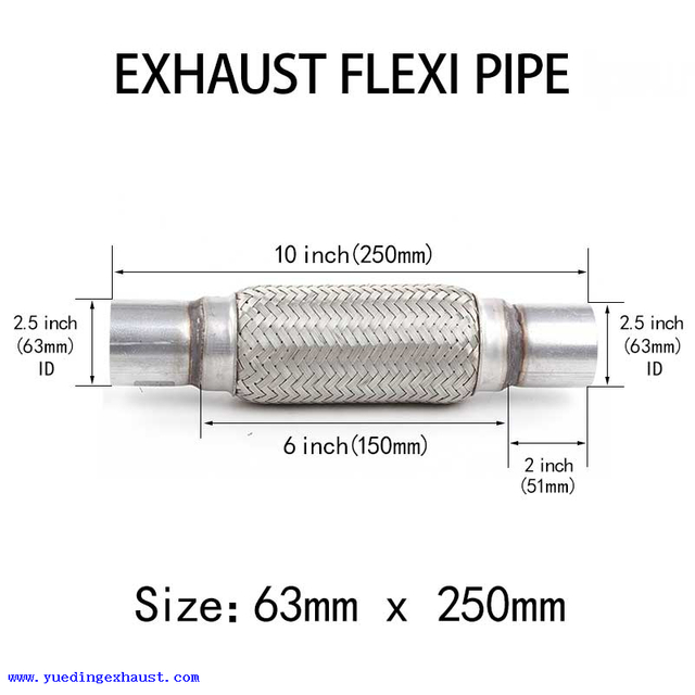 63 mm x 250 mm Reparo de tubo flexível de tubo flexível de escape