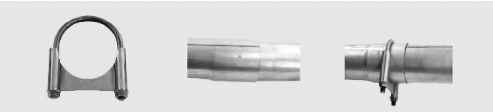 heavy duty guillotine clamp for exhaust pipe slip joint braçadeira de sela de exaustão de guilhotina para vedação completa de 360º