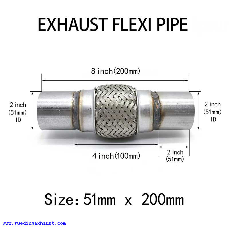 Tubo de fixação flexível de tubo de escape de 2 polegadas x 8 polegadas Reparação flexível de tubo flexível