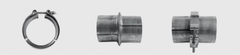 quick release V band flange clamp for exhaust section sealing braçadeira de banda V de exaustão inoxidável para conexão de tubo de descarga turbo