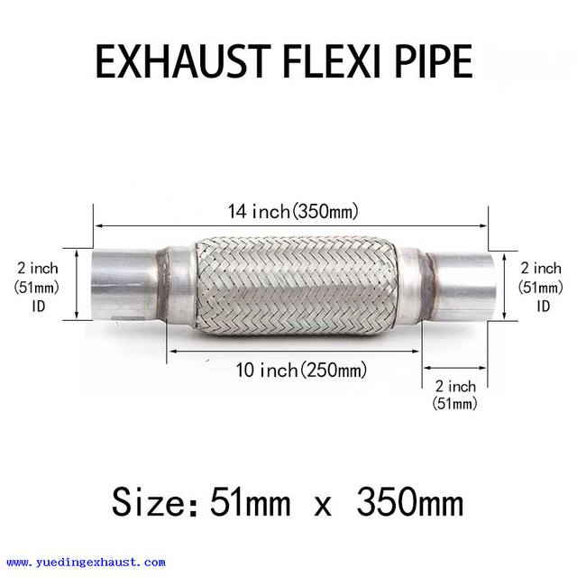 Reparação de tubo flexível de tubo flexível de escape de 2 polegadas x 14 polegadas