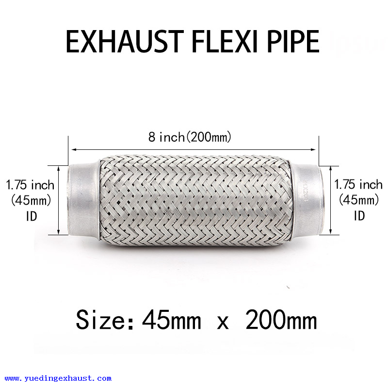 Solda de 45 mm x 200 mm em tubo flexível de reparo de junta de escape de aço inoxidável