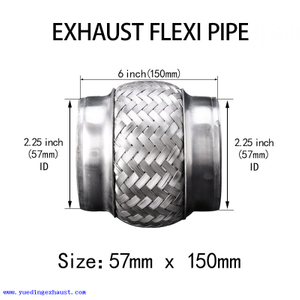 Tubo flexível de exaustão de 2,25 polegadas x 6 polegadas soldado em reparo de tubo flexível de junta flexível