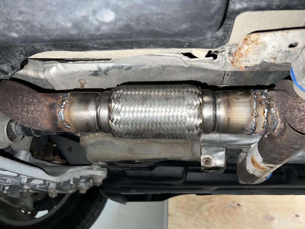 Layout de instalação do tubo flexível de exaustão