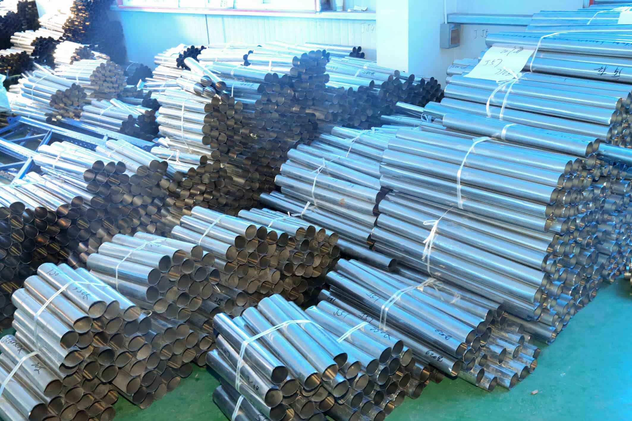 Produção de tubos de aço