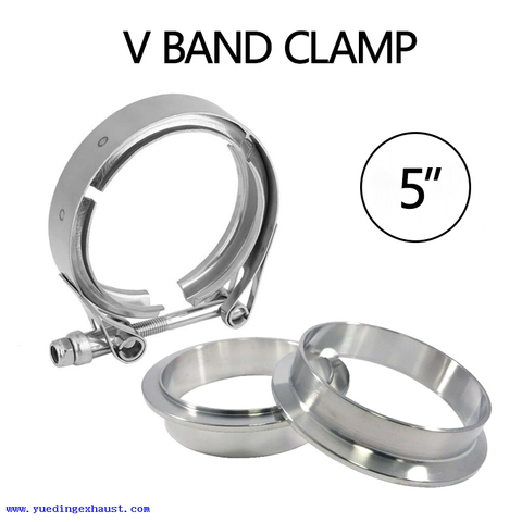 Conjunto de flange de braçadeira de banda V para tubo de escape de 5' DE