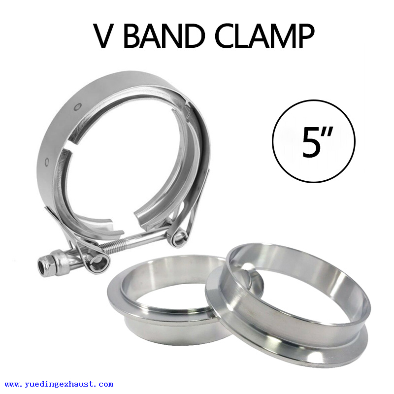 Conjunto de flange de braçadeira de banda V para tubo de escape de 5' DE