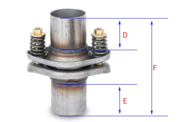 O tamanho da conexão de exaustão esférica