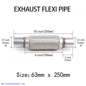 Tubo flexível de escape de 2,5 pol. x 10 pol. Reparo de tubo flexível de junta flexível