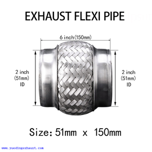Solda de 51 mm x 150 mm no tubo flexível de escape Reparo flexível de tubo flexível