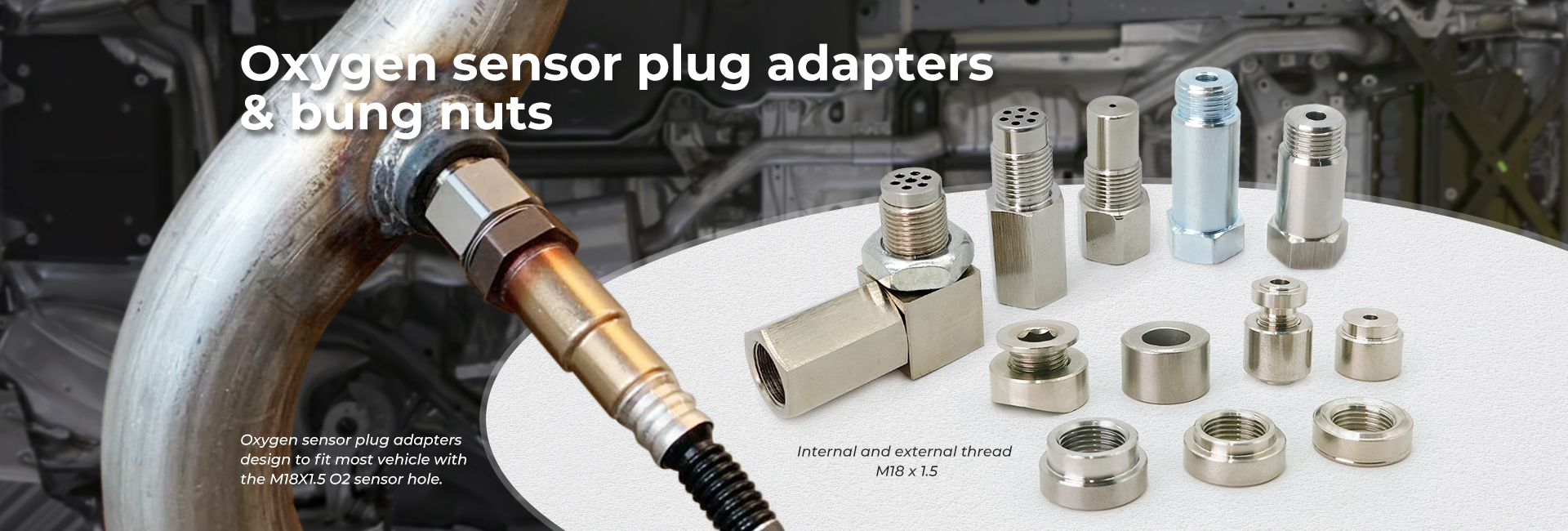 Oxygen sensor bungs Bunções do sensor de oxigênio