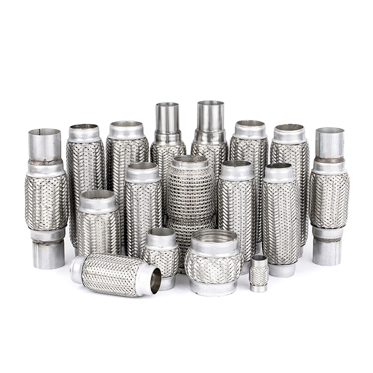 flexible stainless steel braided exhaust pipe for high vibration areas tubo flexível trançado de aço inoxidável durável para sistema de exaustão automotivo